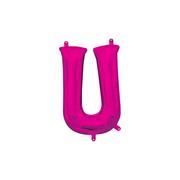 13in Air-Filled Bright Pink Letter Balloon (U)